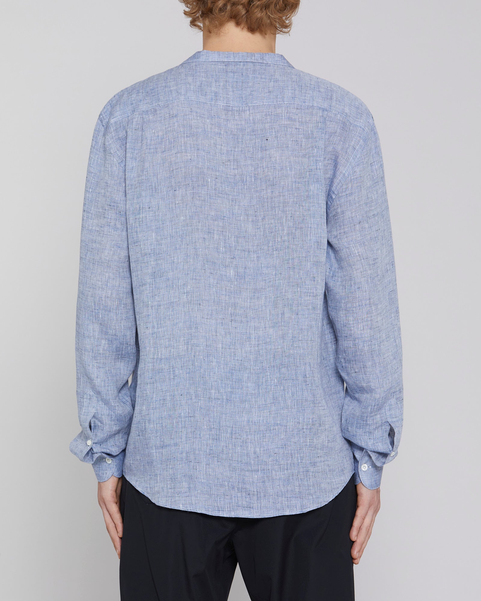 Linen shirt with Cuban collar