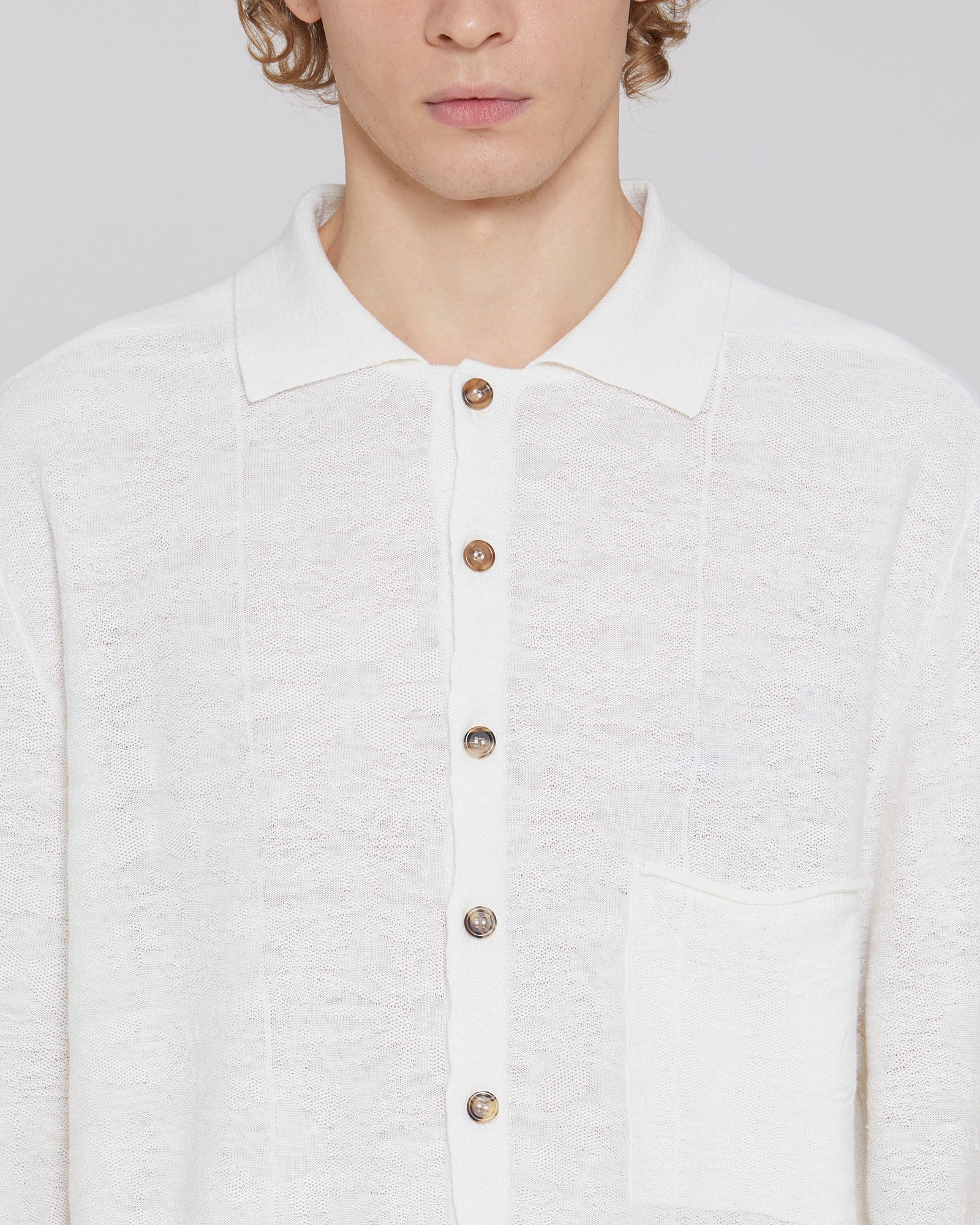 Overshirt flower white