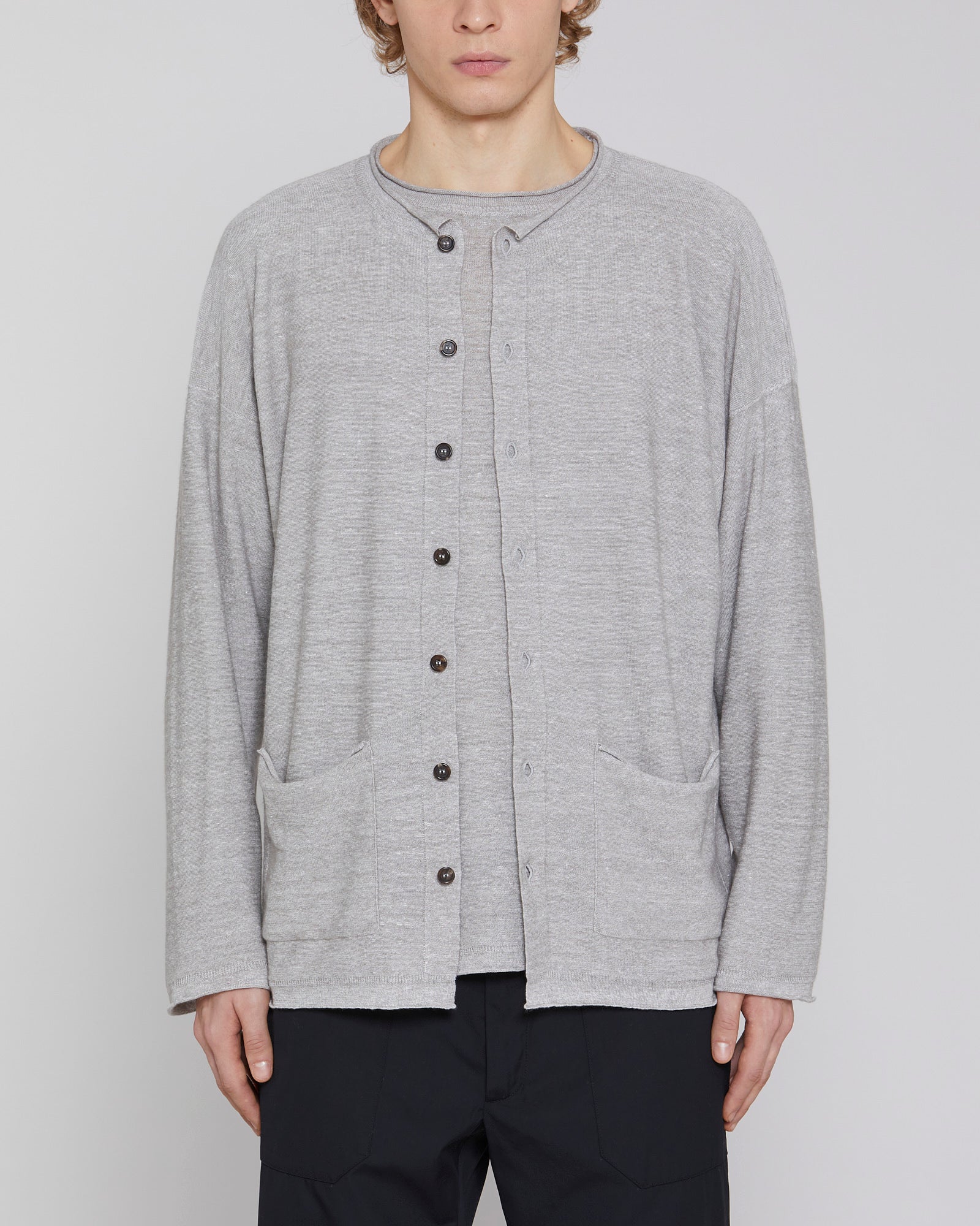 Long-sleeved drop-shoulder sweater