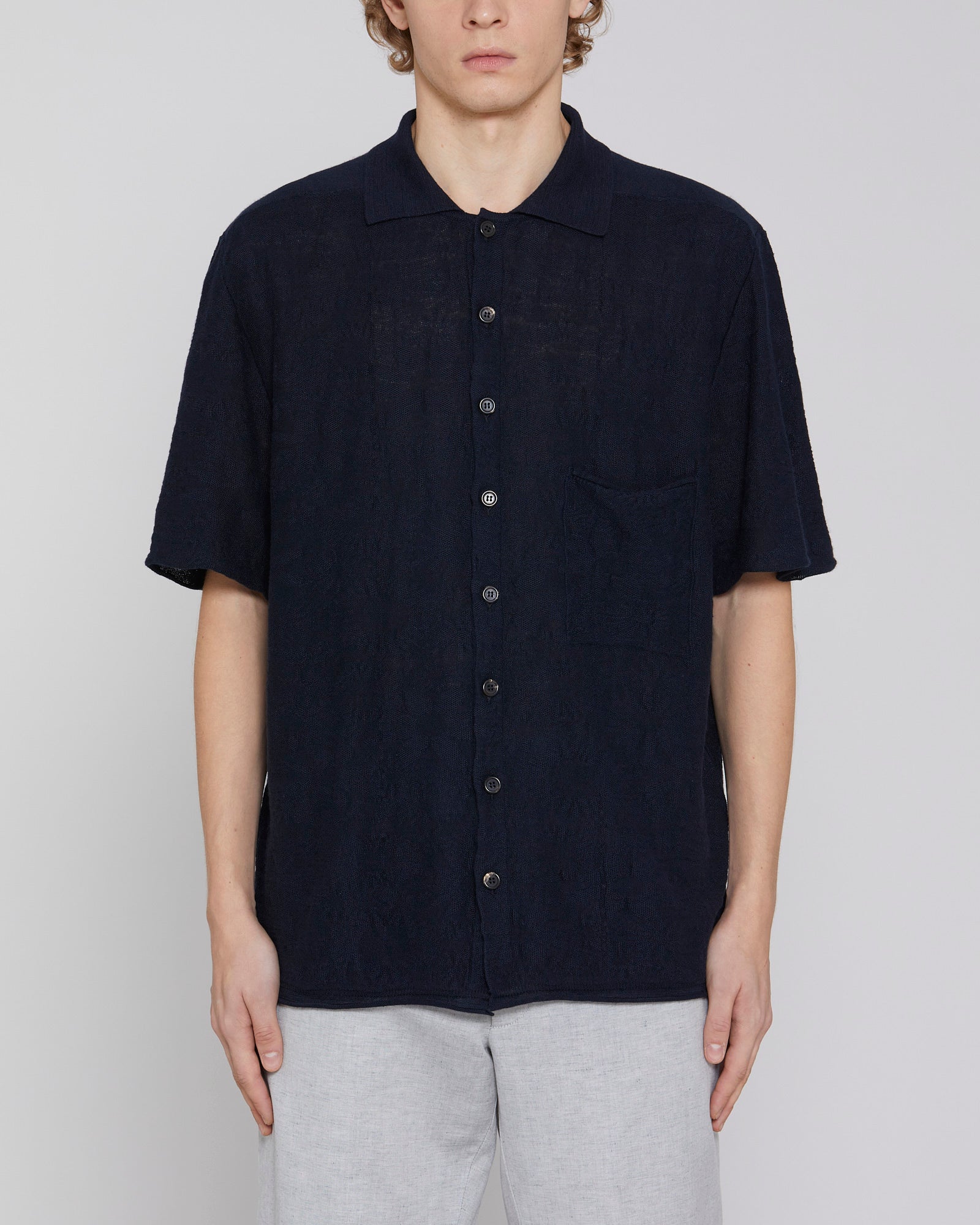 T-shirt Flower Blue Navy