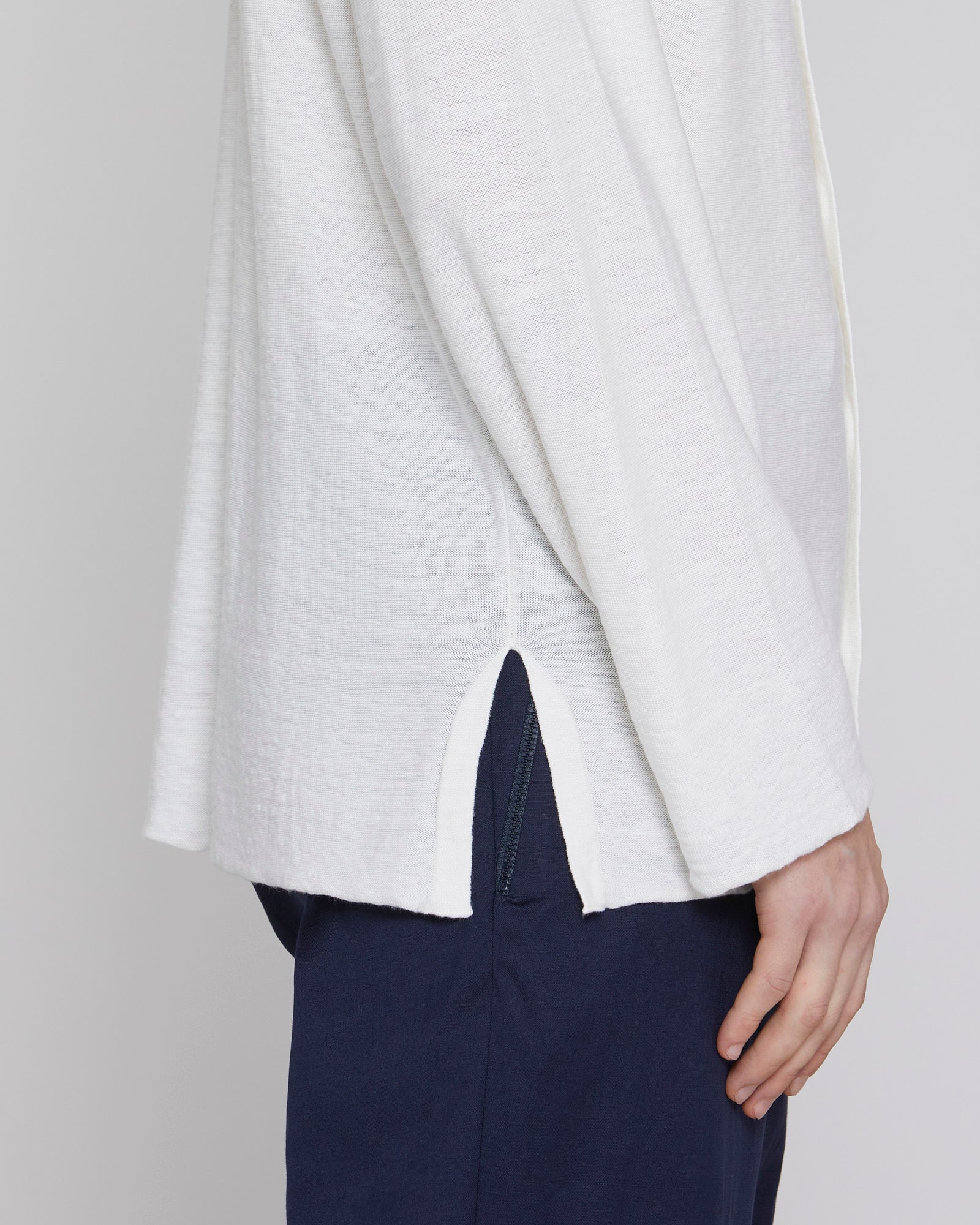 Linen, cashmere and silk covershirt